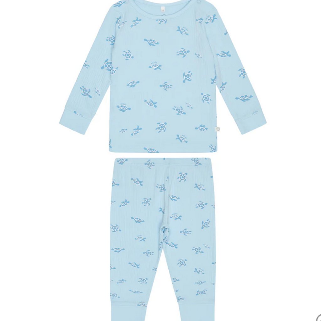 Mori - Turtles Ribbed Pajama Set - 2t - Like New.